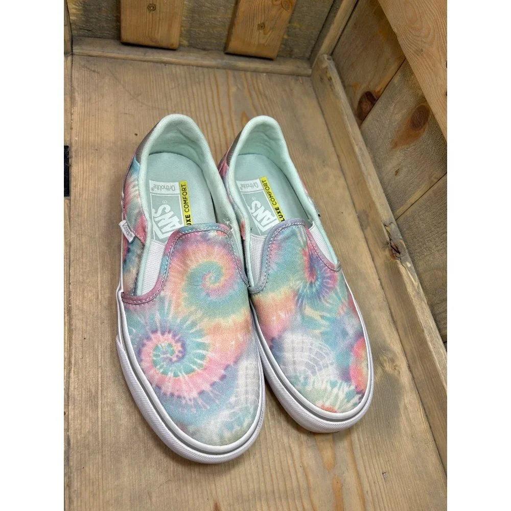 Vans Off The Wall Womens Slip On Sneakers Tie Dye Shoes US7.5 EU38 - Picture 3 of 8